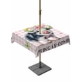thumbnail image 1 of Outdoor Tablecloth with Umbrella Hole for Patio/Picnic/Party/Camping, Spring Pig Waterproof Table Cloth Square Cover Washable, Butterfly Botanical Floral Pink Plaid (54"x 54"), 1 of 8