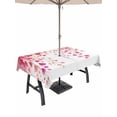 thumbnail image 1 of Outdoor Tablecloth with Umbrella Hole for Patio/Picnic/Party/Camping, Spring Pink Wisteria Flowers Waterproof Table Cloth Rectangle Table Cover Washable, Rustic Floral Branches (52"x 70"), 1 of 8