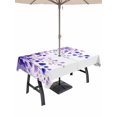 thumbnail image 1 of Outdoor Tablecloth with Umbrella Hole for Patio/Picnic/Party/Camping, Spring Purple Wisteria Flowers Waterproof Table Cloth Rectangle Table Cover Washable, Rustic Floral Branches (52"x 70"), 1 of 8