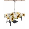 thumbnail image 1 of Outdoor Tablecloth with Umbrella Hole for Patio/Picnic/Party/Camping, Spring Sunflowers Waterproof Table Cloth Rectangle Table Cover Washable, Country Floral Bees Rustic Botanical (54"x 80"), 1 of 8