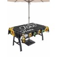 thumbnail image 1 of Outdoor Tablecloth with Umbrella Hole for Patio/Picnic/Party/Camping, Spring Sunflowers Waterproof Table Cloth Rectangle Table Cover Washable, Summer Yellow Flowers Bees Plaid (60"x 120"), 1 of 8