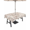thumbnail image 1 of Outdoor Tablecloth with Umbrella Hole for Patio/Picnic/Party/Camping, Spring Tan Cobweb Waterproof Table Cloth Rectangle Table Cover Washable, Abstract Minimalist Farmhouse Lines (60"x 102"), 1 of 9