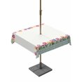 thumbnail image 1 of Outdoor Tablecloth with Umbrella Hole for Patio/Picnic/Party/Camping, Spring Tulip Waterproof Table Cloth Square Cover Washable, Botanical Budding Flowers Green Lattice (54"x 54"), 1 of 8