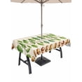 thumbnail image 1 of Outdoor Tablecloth with Umbrella Hole for Patio/Picnic/Party/Camping, Summer Botanical Waterproof Table Cloth Rectangle Table Cover Washable, Acorn Spring Plant Leaves Ombre (60"x 102"), 1 of 8