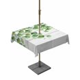thumbnail image 1 of Outdoor Tablecloth with Umbrella Hole for Patio/Picnic/Party/Camping, Summer Botanical Waterproof Table Cloth Square Cover Washable, Watercolor Green Leaves Farm Wooden Grain (54"x 54"), 1 of 8