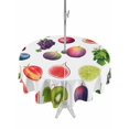 thumbnail image 1 of Outdoor Tablecloth with Umbrella Hole for Patio/Picnic/Party/Camping, Summer Fruits Waterproof Table Cloth Round Cover Washable, Watermelon Berry Lemon Botanical (Dia 60"), 1 of 8
