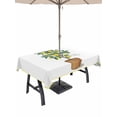 thumbnail image 1 of Outdoor Tablecloth with Umbrella Hole for Patio/Picnic/Party/Camping, Summer Lemon Waterproof Table Cloth Rectangle Table Cover Washable, Yellow Potted Plant Green Botanical (60"x 84"), 1 of 8