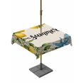 thumbnail image 1 of Outdoor Tablecloth with Umbrella Hole for Patio/Picnic/Party/Camping, Summer Lemon Waterproof Table Cloth Square Cover Washable, Coastal Starfish Shells Pastoral Floral Vintage (54"x 54"), 1 of 8