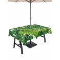 thumbnail image 1 of Outdoor Tablecloth with Umbrella Hole for Patio/Picnic/Party/Camping, Summer Palm Leaves Waterproof Table Cloth Rectangle Table Cover Washable, Tropical Green Botanical (60"x 120"), 1 of 8
