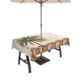 thumbnail image 1 of Outdoor Tablecloth with Umbrella Hole for Patio/Picnic/Party/Camping, Summer Palm Tree Waterproof Table Cloth Rectangle Table Cover Washable, Vintage Tropical Botanical Boho Floral (60"x 84"), 1 of 9