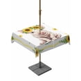 thumbnail image 1 of Outdoor Tablecloth with Umbrella Hole for Patio/Picnic/Party/Camping, Sunflower Pig Waterproof Table Cloth Square Cover Washable, Summer Eucalyptus Yellow Lace (54"x 54"), 1 of 8