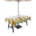 thumbnail image 1 of Outdoor Tablecloth with Umbrella Hole for Patio/Picnic/Party/Camping, Sunflower Waterproof Table Cloth Rectangle Table Cover Washable, Summer Eucalyptus Botanical Floral Retro (60"x 102"), 1 of 8