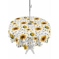 thumbnail image 1 of Outdoor Tablecloth with Umbrella Hole for Patio/Picnic/Party/Camping, Sunflower Waterproof Table Cloth Round Cover Washable, Summer Botanical Farmhouse Floral Elegant (Dia 60"), 1 of 8