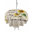 thumbnail image 1 of Outdoor Tablecloth with Umbrella Hole for Patio/Picnic/Party/Camping, Sunflower Waterproof Table Cloth Round Cover Washable, Vintage Botanical (Dia 60"), 1 of 8