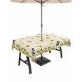 thumbnail image 1 of Outdoor Tablecloth with Umbrella Hole for Patio/Picnic/Party/Camping, Sunflowers Bee Waterproof Table Cloth Rectangle Table Cover Washable, Summer Watercolor Farmhouse Country on Linen (54"x 80"), 1 of 8