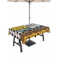 thumbnail image 1 of Outdoor Tablecloth with Umbrella Hole for Patio/Picnic/Party/Camping, Sunflowers Truck Waterproof Table Cloth Rectangle Table Cover Washable, Botanical Budding Floral Butterfly Plaid (60"x 120"), 1 of 8