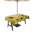 thumbnail image 1 of Outdoor Tablecloth with Umbrella Hole for Patio/Picnic/Party/Camping, Sunflowers Waterproof Table Cloth Rectangle Table Cover Washable, Retro Spring Botanical Blossom Flowers Bees (52"x 70"), 1 of 8