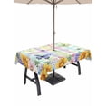 thumbnail image 1 of Outdoor Tablecloth with Umbrella Hole for Patio/Picnic/Party/Camping, Sunflowers Waterproof Table Cloth Rectangle Table Cover Washable, Spring Flowers Butterflies Hydrangea Watercolor (60"x 120"), 1 of 8