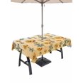 thumbnail image 1 of Outdoor Tablecloth with Umbrella Hole for Patio/Picnic/Party/Camping, Sunflowers Waterproof Table Cloth Rectangle Table Cover Washable, Spring Yellow Botanical Flowers Floral (60"x 84"), 1 of 8
