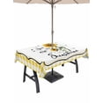 thumbnail image 1 of Outdoor Tablecloth with Umbrella Hole for Patio/Picnic/Party/Camping, Sunflowers Waterproof Table Cloth Rectangle Table Cover Washable, Yellow Floral Botanical Checkered Farmhouse (60"x 102"), 1 of 8