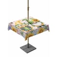 thumbnail image 1 of Outdoor Tablecloth with Umbrella Hole for Patio/Picnic/Party/Camping, Sunflowers Waterproof Table Cloth Square Cover Washable, Spring Gnomes Hydrangea Daisy Flowers Pink Plaid (60"x 60"), 1 of 8