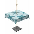 thumbnail image 1 of Outdoor Tablecloth with Umbrella Hole for Patio/Picnic/Party/Camping, Teal Starfish Coastal Waterproof Table Cloth Square Cover Washable, Vintage Seaside Tropical (54"x 54"), 1 of 9