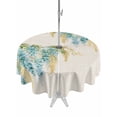 thumbnail image 1 of Outdoor Tablecloth with Umbrella Hole for Patio/Picnic/Party/Camping, Teal Weeping Floral Waterproof Table Cloth Round Cover Washable, Spring Summer Pastoral Flowers Rustic (Dia 60"), 1 of 8