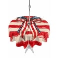 thumbnail image 1 of Outdoor Tablecloth with Umbrella Hole for Patio/Picnic/Party/Camping, Thin Red Lines Waterproof Table Cloth Round Cover Washable, Patriotic Bow Vintage Distressed Striped (Dia 60"), 1 of 9