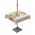 thumbnail image 1 of Outdoor Tablecloth with Umbrella Hole for Patio/Picnic/Party/Camping, Tropical Botanical Waterproof Table Cloth Square Cover Washable, Pastoral Rustic Leaves Floral Burlap (60"x 60"), 1 of 9