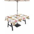 thumbnail image 1 of Outdoor Tablecloth with Umbrella Hole for Patio/Picnic/Party/Camping, Tropical Pineapple Waterproof Table Cloth Rectangle Table Cover Washable, Summer Palm Leaves Flowers (60"x 120"), 1 of 9