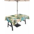 thumbnail image 1 of Outdoor Tablecloth with Umbrella Hole for Patio/Picnic/Party/Camping, Tropical Plant Waterproof Table Cloth Rectangle Table Cover Washable, Summer Watercolor Boho Green Palm Tree Beige (54"x 80"), 1 of 8