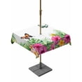 thumbnail image 1 of Outdoor Tablecloth with Umbrella Hole for Patio/Picnic/Party/Camping, Tropical Spring Waterproof Table Cloth Square Cover Washable, Floral Leaves Butterflies Watercolor (54"x 54"), 1 of 8