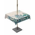 thumbnail image 1 of Outdoor Tablecloth with Umbrella Hole for Patio/Picnic/Party/Camping, Turquoise Jellyfish Coastal Waterproof Table Cloth Square Cover Washable, Summer Ocean Seaweed Rustic (54"x 54"), 1 of 8