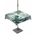 thumbnail image 1 of Outdoor Tablecloth with Umbrella Hole for Patio/Picnic/Party/Camping, Turquoise Monstera Deliciosa Waterproof Table Cloth Square Cover Washable, Summer Botanical Tropical (54"x 54"), 1 of 9