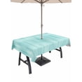 thumbnail image 1 of Outdoor Tablecloth with Umbrella Hole for Patio/Picnic/Party/Camping, Turquoise Waterproof Table Cloth Rectangle Table Cover Washable, Modern Abstract Art Ombre Striped (60"x 84"), 1 of 8
