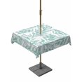 thumbnail image 1 of Outdoor Tablecloth with Umbrella Hole for Patio/Picnic/Party/Camping, Turquoise Willow Leaves Waterproof Table Cloth Square Cover Washable, Modern Dotted Boho Minimalist Art (60"x 60"), 1 of 9