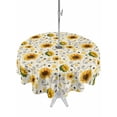 thumbnail image 1 of Outdoor Tablecloth with Umbrella Hole for Patio/Picnic/Party/Camping, Vintage Sunflower Waterproof Table Cloth Round Cover Washable, Summer Botanical Farmhouse Floral (Dia 54"), 1 of 8