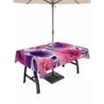 thumbnail image 1 of Outdoor Tablecloth with Umbrella Hole for Patio/Picnic/Party/Camping, Watercolor Floral Waterproof Table Cloth Rectangle Table Cover Washable, Spring Flowers Botanical Retro Beige (60"x 120"), 1 of 8