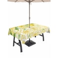 thumbnail image 1 of Outdoor Tablecloth with Umbrella Hole for Patio/Picnic/Party/Camping, Watercolor Lemons Weeping Waterproof Table Cloth Rectangle Table Cover Washable, Summer Yellow Floral (60"x 120"), 1 of 8