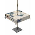 thumbnail image 1 of Outdoor Tablecloth with Umbrella Hole for Patio/Picnic/Party/Camping, Weeping Blue Floral Waterproof Table Cloth Square Cover Washable, Spring Butterflies Flowers Linen (60"x 60"), 1 of 8