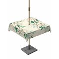 thumbnail image 1 of Outdoor Tablecloth with Umbrella Hole for Patio/Picnic/Party/Camping, Weeping Leaves Waterproof Table Cloth Square Cover Washable, Summer Green Branch Berry Farmhouse (60"x 60"), 1 of 8