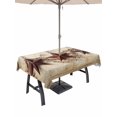 thumbnail image 1 of Outdoor Tablecloth with Umbrella Hole for Patio/Picnic/Party/Camping, Western Star Brown Waterproof Table Cloth Rectangle Table Cover Washable, Farmhouse Berry Botanical Vintage (60"x 102"), 1 of 9