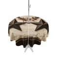 thumbnail image 1 of Outdoor Tablecloth with Umbrella Hole for Patio/Picnic/Party/Camping, Western Star Brown Waterproof Table Cloth Round Cover Washable, Farmhouse Vintage Berry Botanical (Dia 60"), 1 of 9