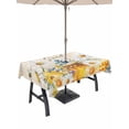 thumbnail image 1 of Outdoor Tablecloth with Umbrella Hole for Patio/Picnic/Party/Camping, White Daisy Waterproof Table Cloth Rectangle Table Cover Washable, Spring Floral Elegant Pastoral Botanical Bees (60"x 84"), 1 of 8