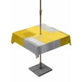 thumbnail image 1 of Outdoor Tablecloth with Umbrella Hole for Patio/Picnic/Party/Camping, Yellow Abstract Waterproof Table Cloth Square Cover Washable, Grey Geometric Oil Painting Vintage Gradient (60"x 60"), 1 of 8