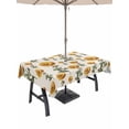 thumbnail image 1 of Outdoor Tablecloth with Umbrella Hole for Patio/Picnic/Party/Camping, Yellow Daisy Waterproof Table Cloth Rectangle Table Cover Washable, Spring Botanical Garden Floral Flowers (60"x 84"), 1 of 8