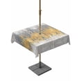 thumbnail image 1 of Outdoor Tablecloth with Umbrella Hole for Patio/Picnic/Party/Camping, Yellow Grey Abstract Waterproof Table Cloth Square Cover Washable, Gradient Geometric Graffiti Modern Art (54"x 54"), 1 of 8