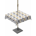thumbnail image 1 of Outdoor Tablecloth with Umbrella Hole for Patio/Picnic/Party/Camping, Yellow Grey Striped Waterproof Table Cloth Square Cover Washable, Modern Abstract Geometric Stripes (60"x 60"), 1 of 8
