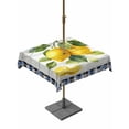 thumbnail image 1 of Outdoor Tablecloth with Umbrella Hole for Patio/Picnic/Party/Camping, Yellow Lemon Waterproof Table Cloth Square Cover Washable, Wooden Summer Botanical Black White Checkered (54"x 54"), 1 of 8