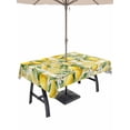 thumbnail image 1 of Outdoor Tablecloth with Umbrella Hole for Patio/Picnic/Party/Camping, Yellow Lemons Waterproof Table Cloth Rectangle Table Cover Washable, Summer Botanical Checkered Pastoral (60"x 102"), 1 of 8
